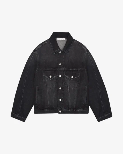 Black Cole Buxton Cropped Denim Jacket