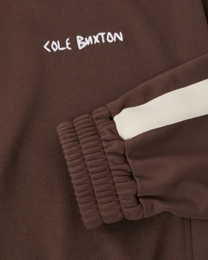 Brown Cole Buxton Hand Embroidery Track Jacket