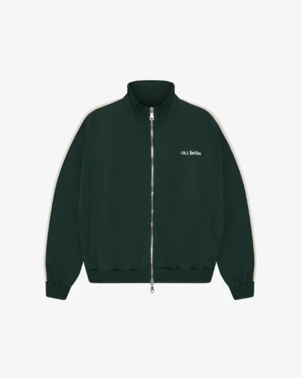 Forest Green Cole Buxton Hand Embroidery Track Jacket