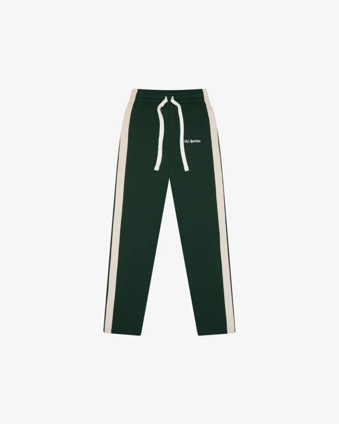 Forest Green Cole Buxton Hand Embroidery Track Pants