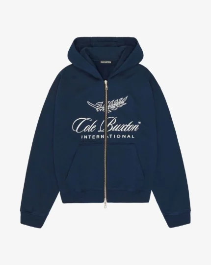 Navy Cole Buxton International Zipped Hoodie