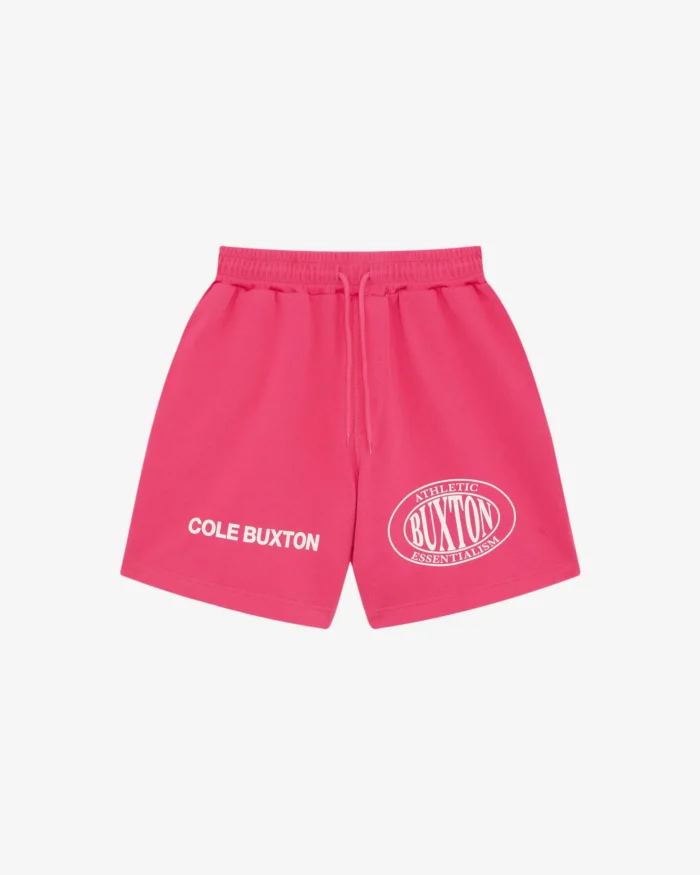 Pink Cole Buxton Double Sport Logo Shorts